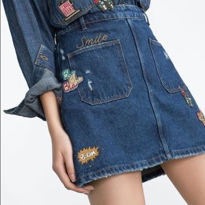Zara denim skirt