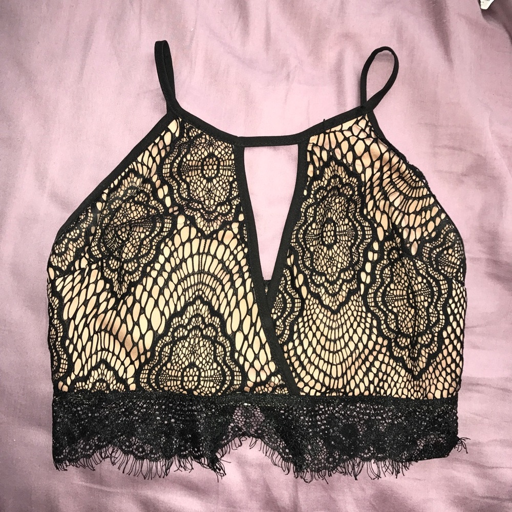 LF Lace Keyhole Bra Top