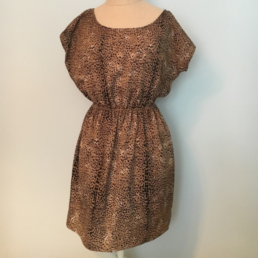1980s Vintage Cheetah Dress Size Medium