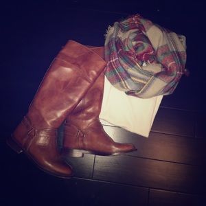 Cole Haan tall brown riding boots