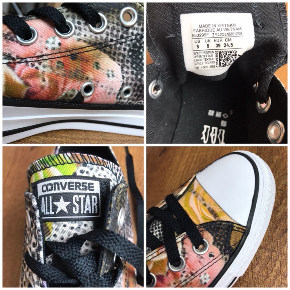 NWT Converse🔥Digital Floral Black LT W AUTHENTIC - Picture 7 of 8