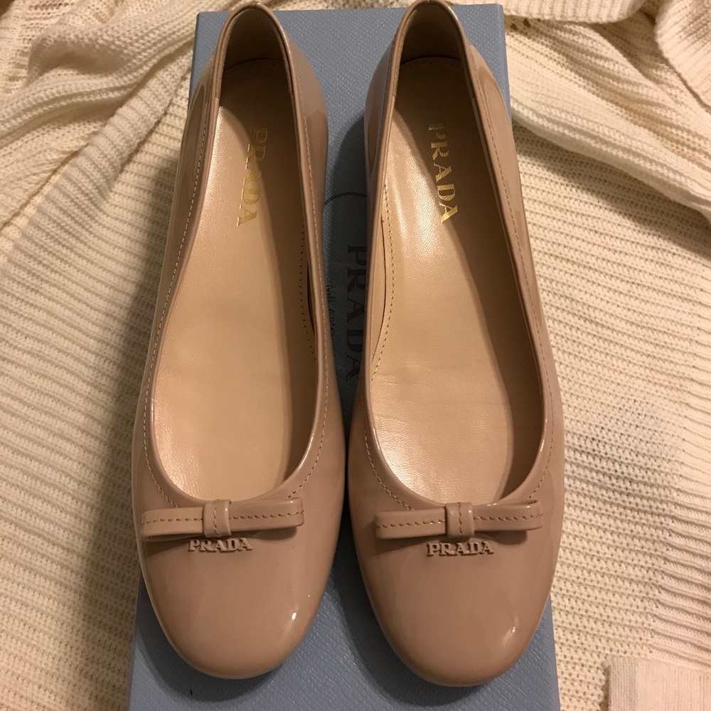 Prada bow flats