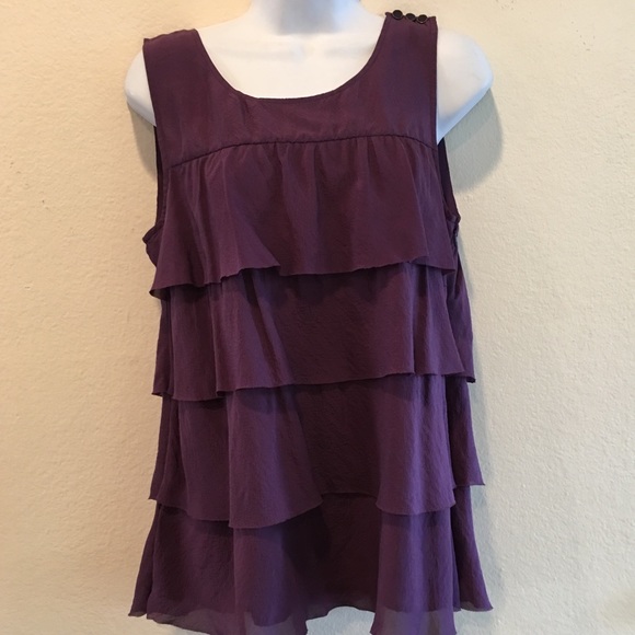 NWT J. Crew 100% Silk Tiered Ruffle Cami Top - Picture 2 of 8