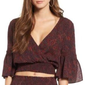 Purple Boho Crop Top