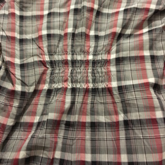 NWOT black and red plaid button up - Picture 6 of 6
