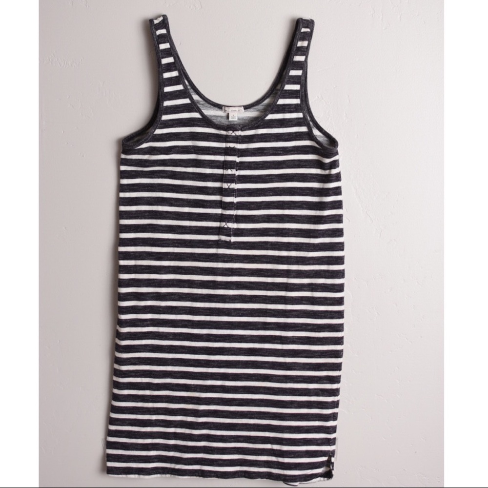 Gap stripe button up jersey dress Stripe gap dress