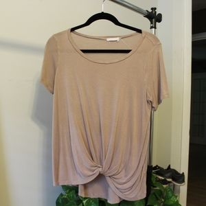 ON THE ROAD blush tied tee