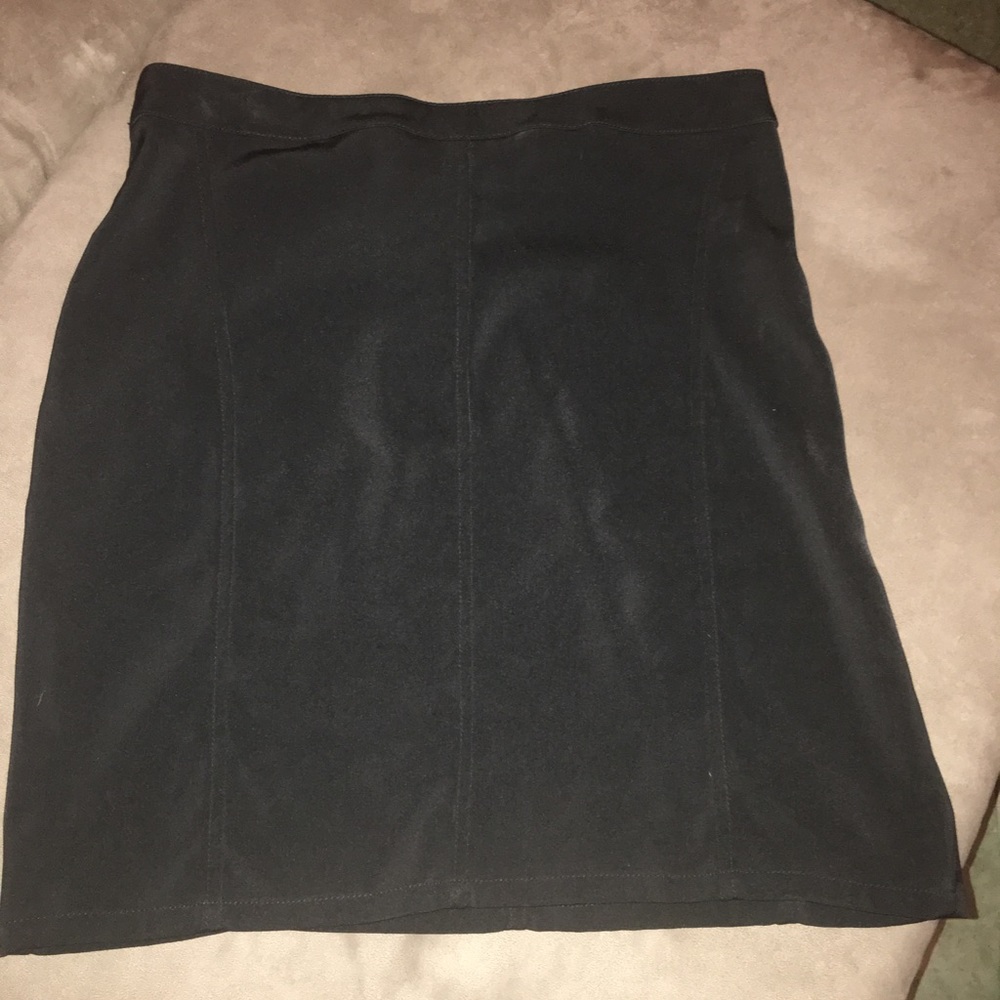 Black mini skirt