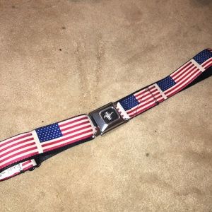 Buckle-down American flag belt