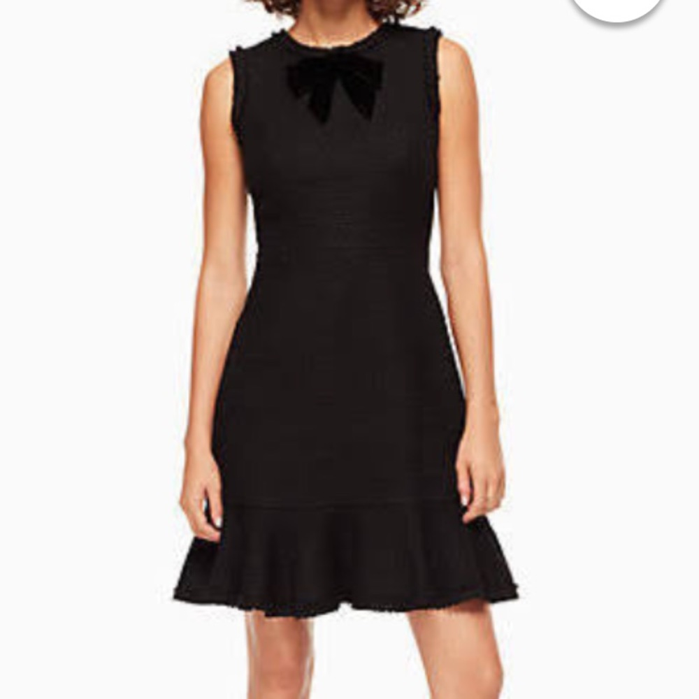 Ruffle tweed dress