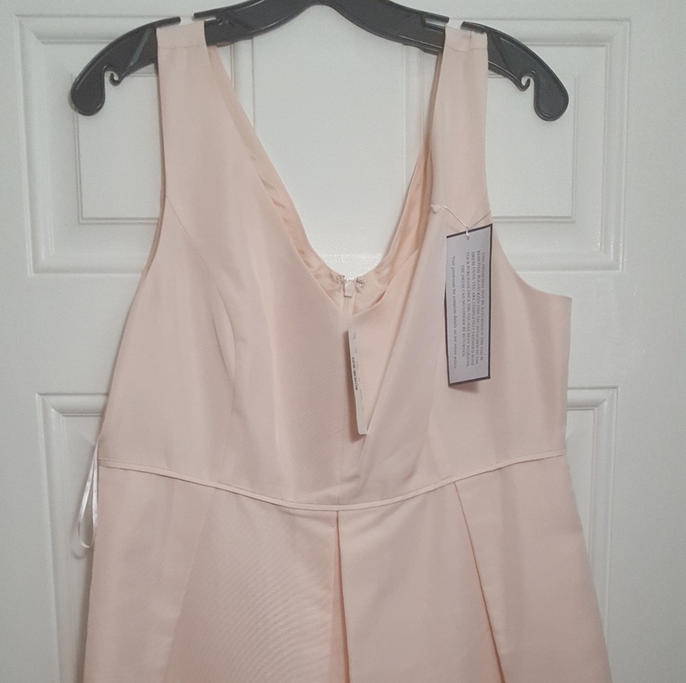 Nwt Blush tea length  dress w box pleats & pockets