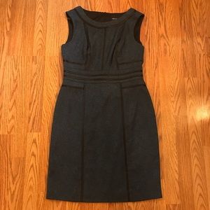 SALE - Connected Apparel Navy & Black Sheath Dress