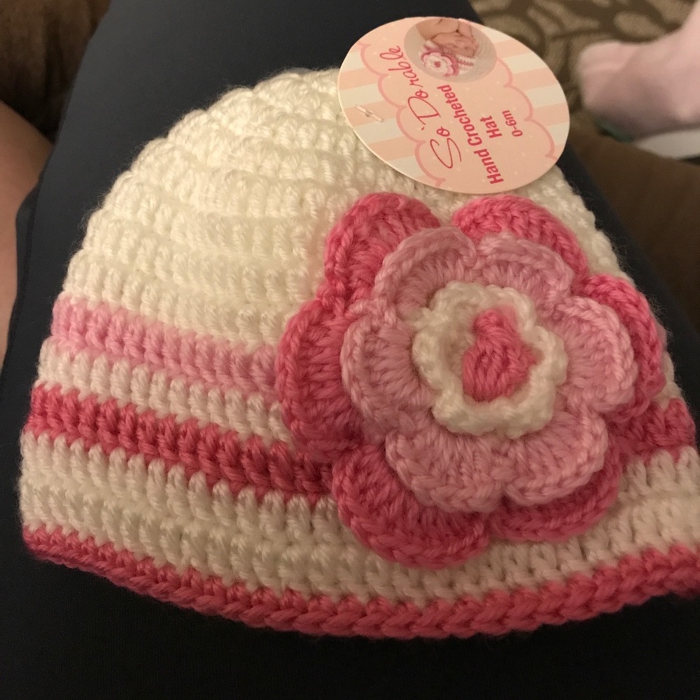 Crocheted Hat and diaper cover infant