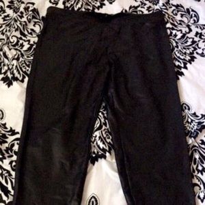 Black pleather leggings