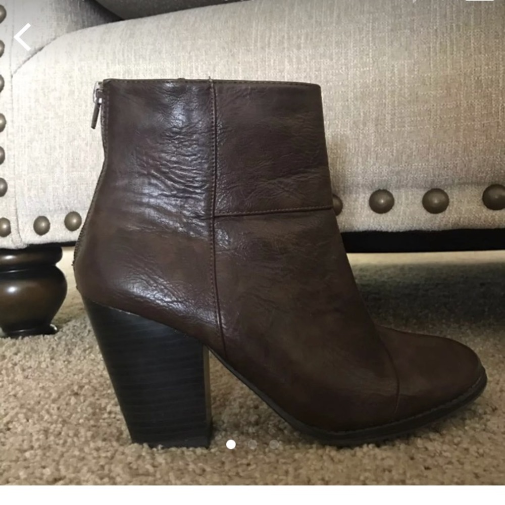 Dark brown booties