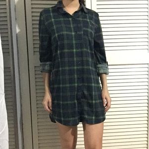 Plaid Green and Yellow Dress