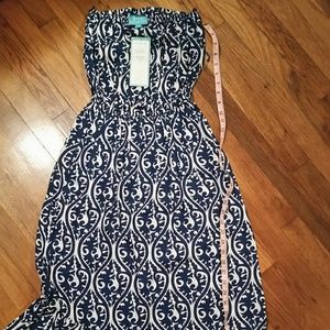 Strapless maxi