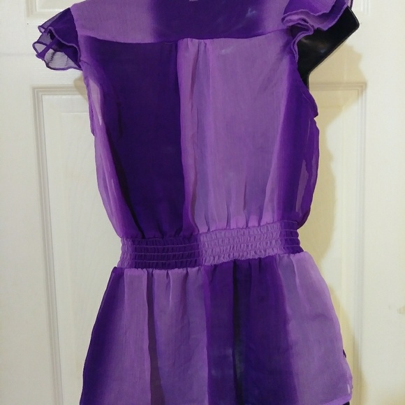 Tramp Purple Ruffle Blouse - Picture 5 of 6