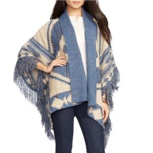 Lauren Ralph Lauren Indigo Knit Open-Front Sweater