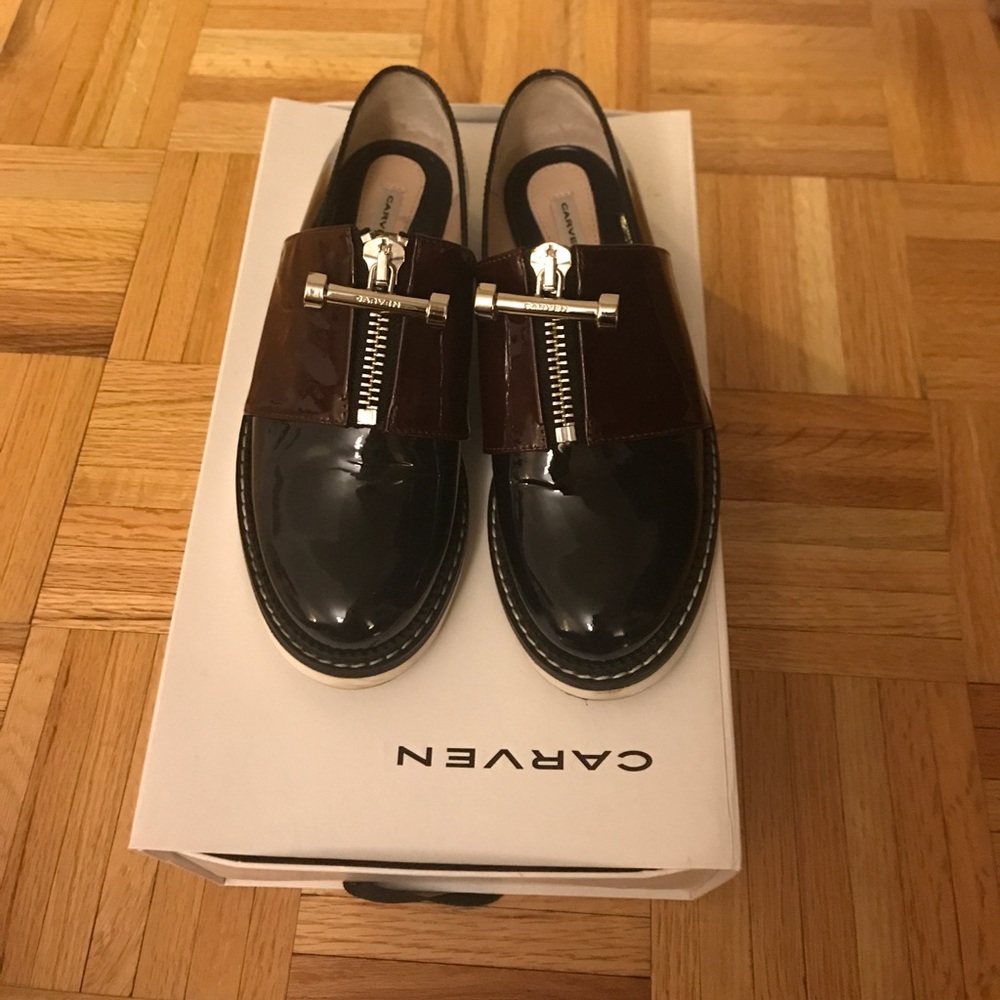 CARVEN DERBY SHOES IN PATENT LEATHER – SIZE 36