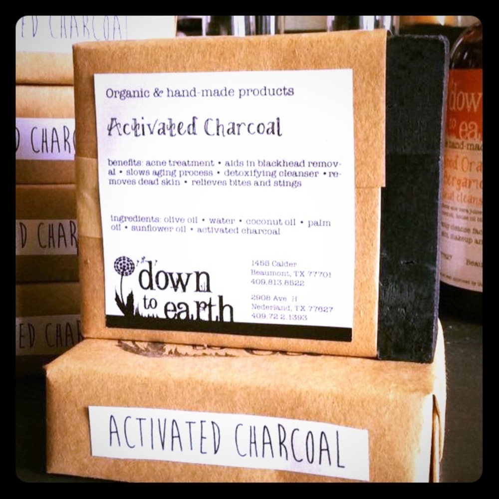 Activated charcoal soap bar