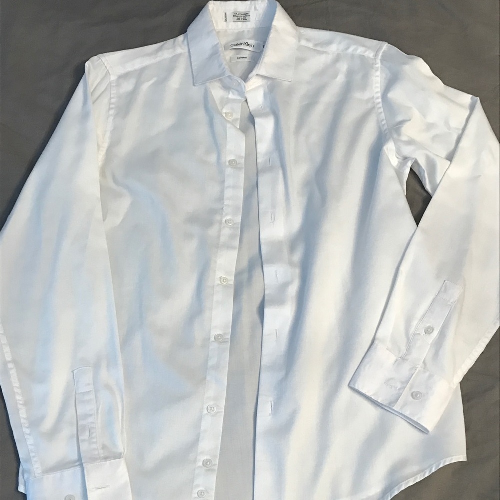 White Calvin Klein Dress Shirt