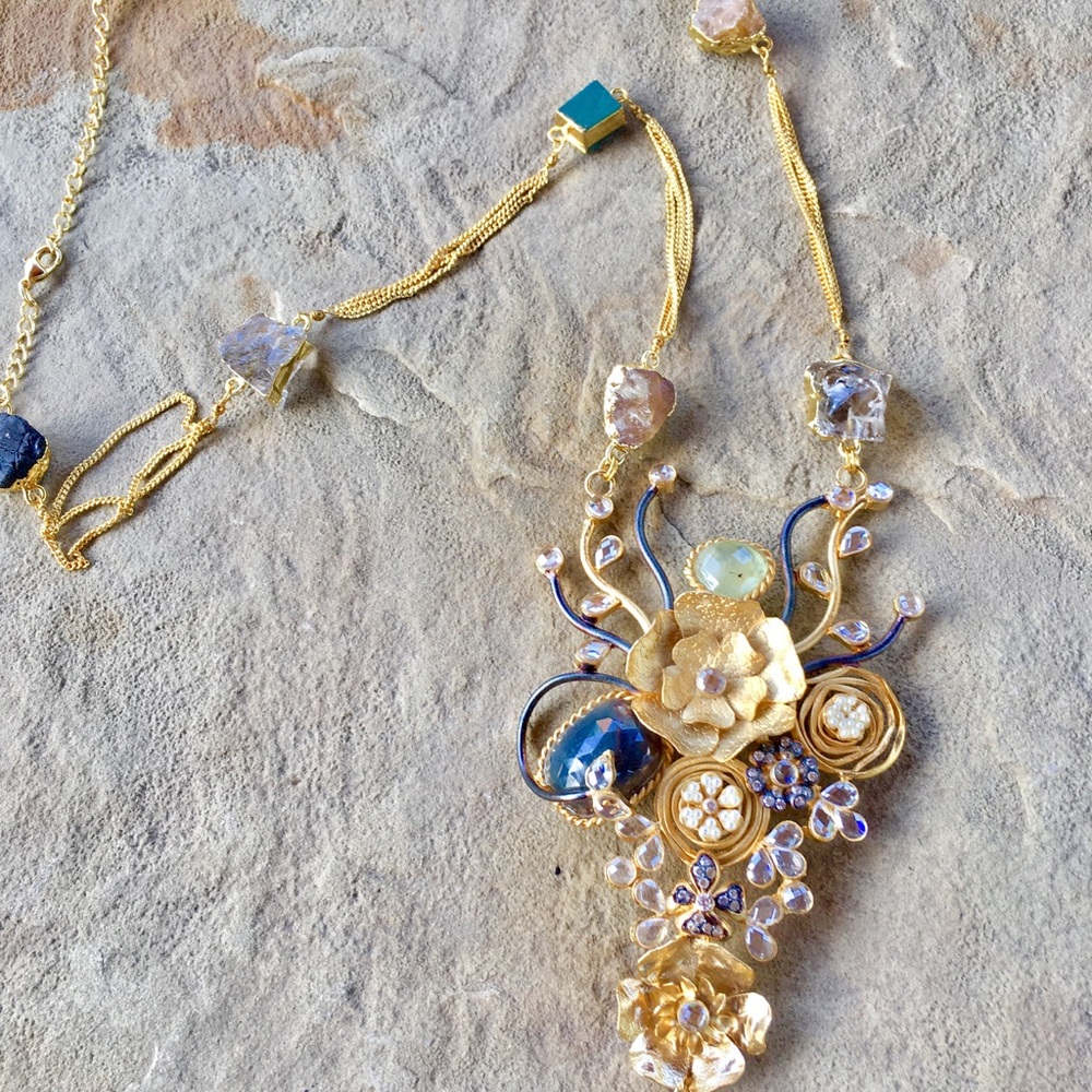 Handmade gold plated necklace