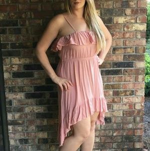 Pink Flirty Ruffle Dress