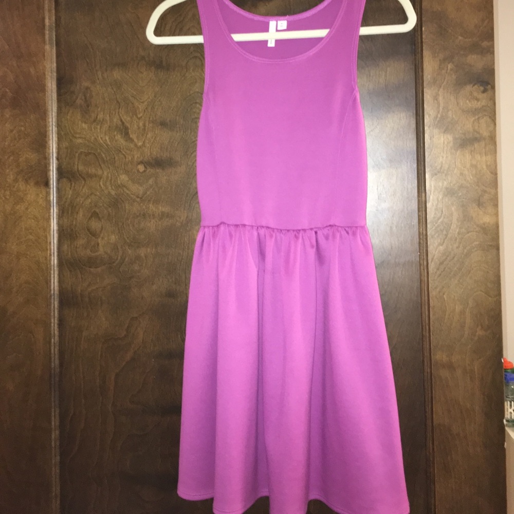 Purple Fit and Flare Dress