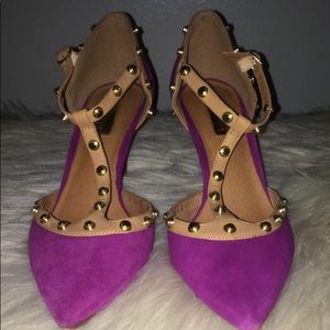 Halogen hot pink studded heels