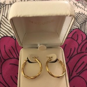14 karat gold hoops