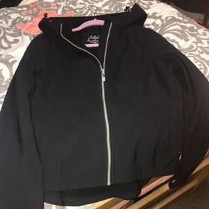 Prana black hooded jacket, medium