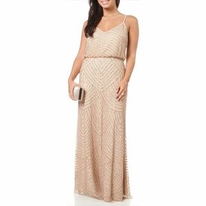Adrianna Papell Petite Beaded Blouson Gown
