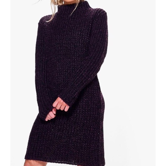 Boohoo Dresses & Skirts - Rib Knit Sweater Dress w/ Turtleneck