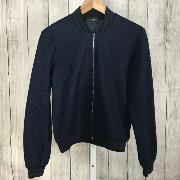 Navy Blue Bomber Jacket - Picture 4 of 8