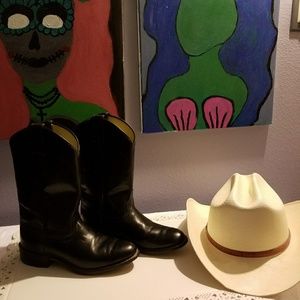 ✔Black Laredo cowboy boots