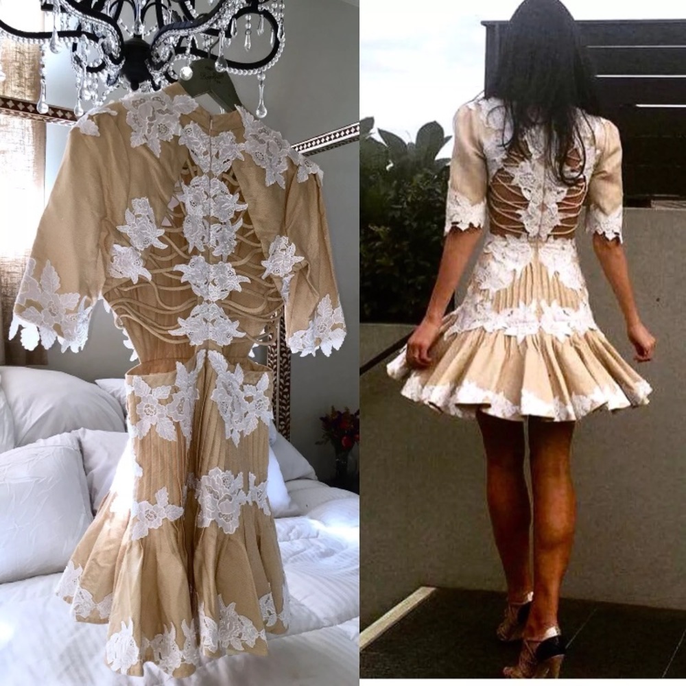 π SOLD π ZIMMERMANN Mischief Rosette Laced Dress - Picture 5 of 8