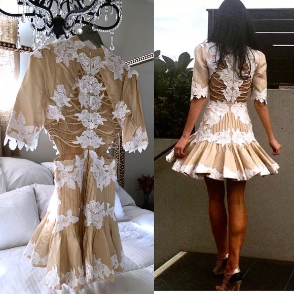 π SOLD π ZIMMERMANN Mischief Rosette Laced Dress - Picture 5 of 8