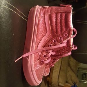 Pink sparkle vans