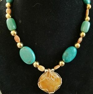 Wire Wrapped Pendant Necklace