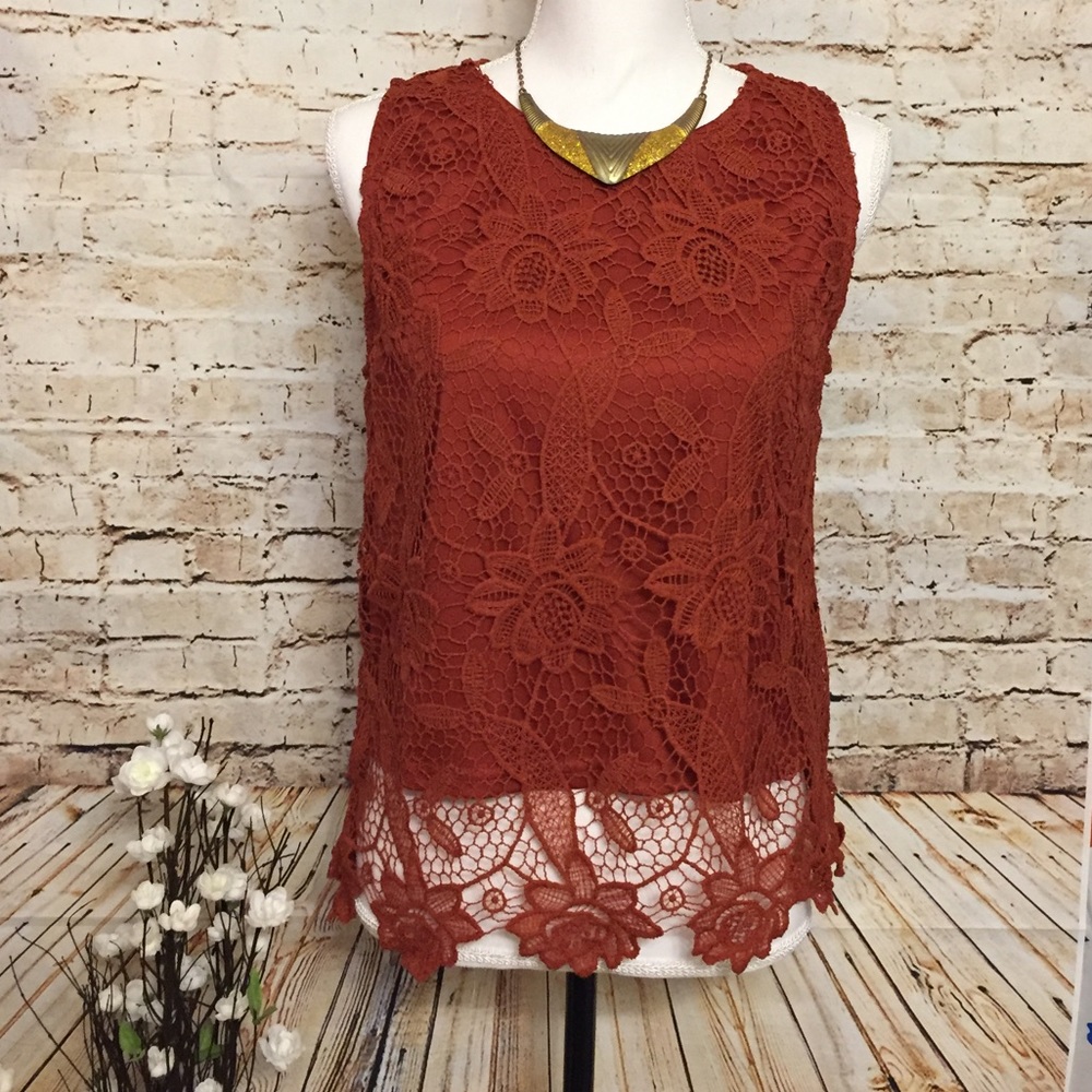 💸Sans Souci Woman's Boho  Lace sleeveless top