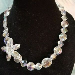 Large Swarovski Flower Necklace