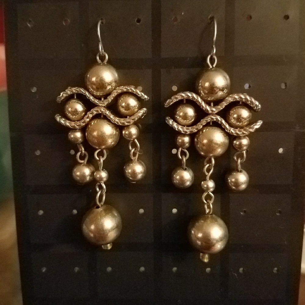 Vintage Gold Dangle Earrings