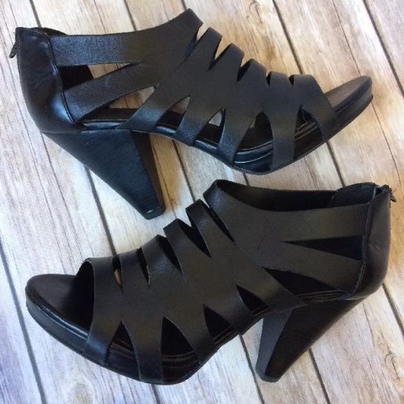 Franco Sarto Shoes - SOLD- Franco Sarto Leather Cutout Booties