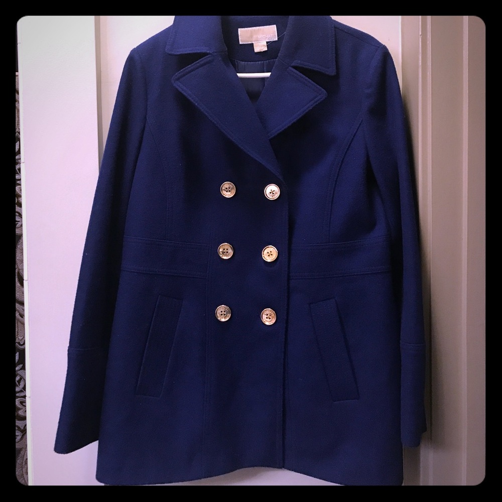 Brand New Michael Kors Navy Pea Coat