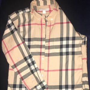 Boys Burberry button down shirt