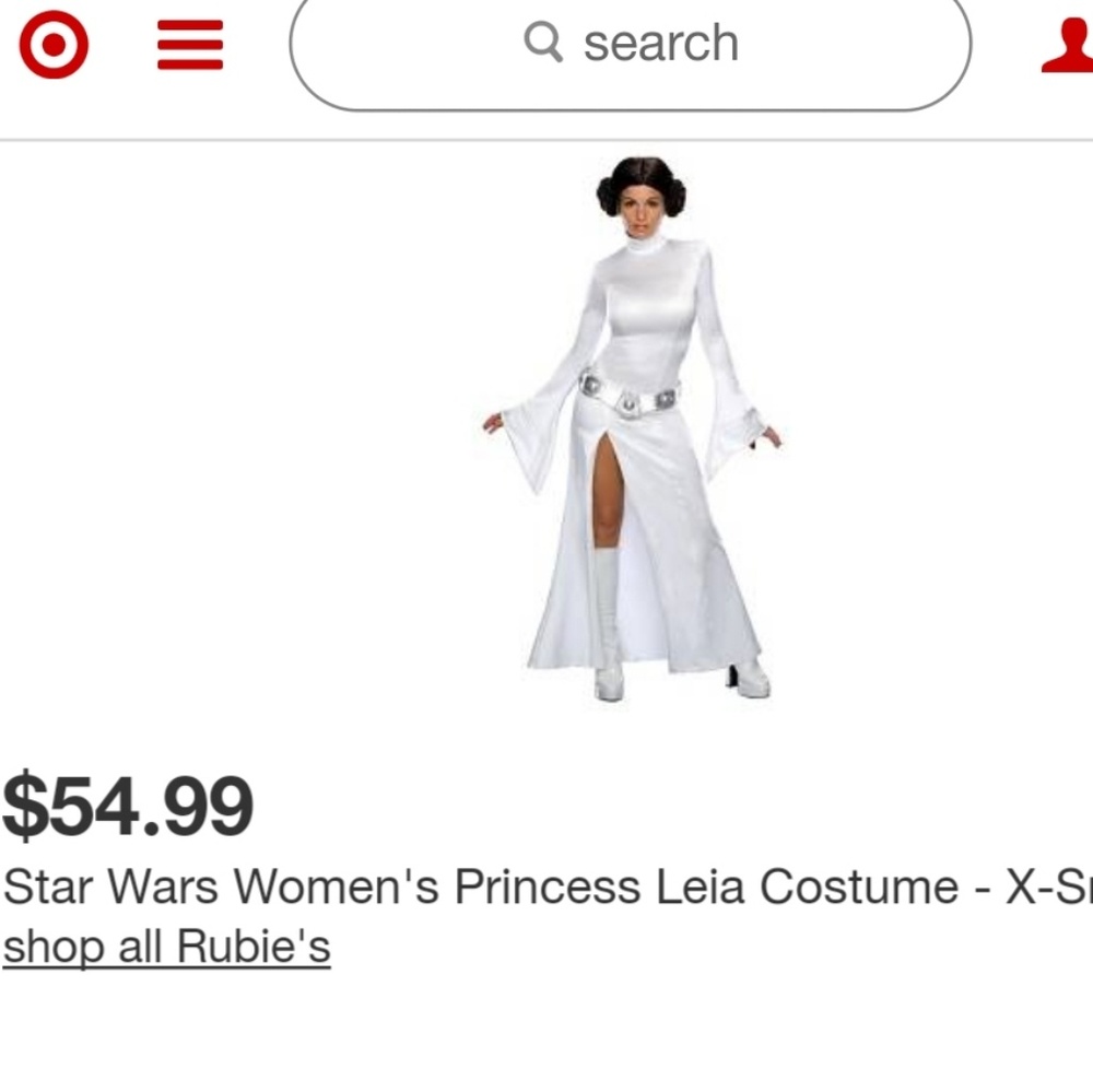 Star Wars Princess Leia Costume Xs