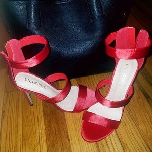 Open Toe Red Heels