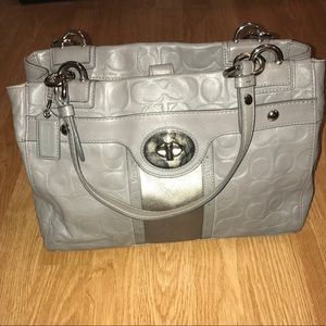 Coach Purse (gray/silver)
