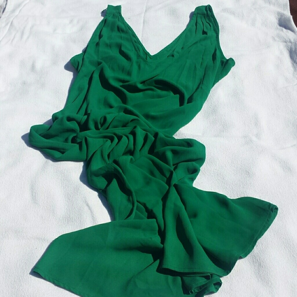 J. Crew Long Green Dress